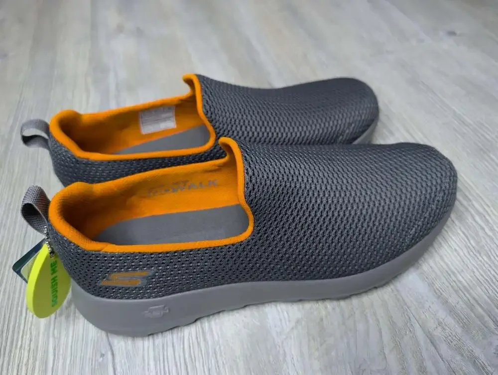 Skechers Go Walk 5 Apprize Men's Slip On Sneaker, Grey/Orange : : Fashion,